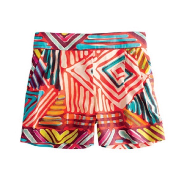 J. Crew Pants - J Crew Mid Rise Brushstroke Cotton Shorts NWOT